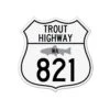 Trout Highway 821 Sticker -Perfect Fishing Shop 821TROUTHighwayGOTHIC 01