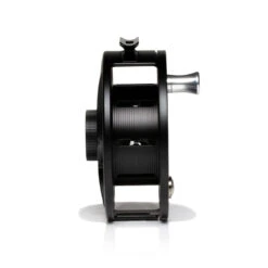 Hatch Iconic Fly Reel // 11 Plus -Perfect Fishing Shop Iconic11PlusReel BlackSilver LargeArbor Side