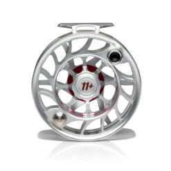 Hatch Iconic Fly Reel // 11 Plus -Perfect Fishing Shop Iconic11PlusReel ClearRed LargeArbor Back
