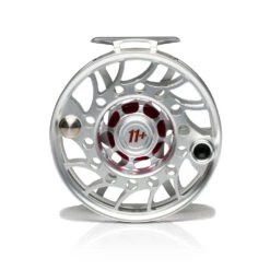 Hatch Iconic Fly Reel // 11 Plus -Perfect Fishing Shop Iconic11PlusReel ClearRed MidArbor Back