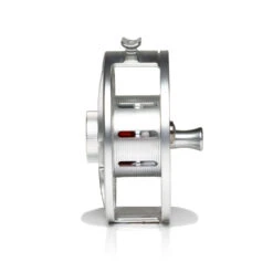 Hatch Iconic Fly Reel // 11 Plus -Perfect Fishing Shop Iconic11PlusReel ClearRed MidArbor Side