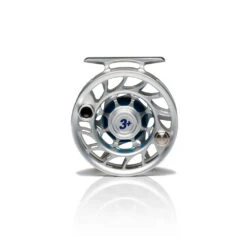 Hatch Iconic Fly Reel // 3 Plus -Perfect Fishing Shop Iconic3PlusReel ClearBlue LargeArbor Back