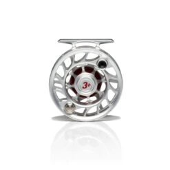 Hatch Iconic Fly Reel // 3 Plus -Perfect Fishing Shop Iconic3PlusReel ClearRed LargeArbor Back