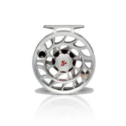 Hatch Iconic Fly Reel // 5 Plus -Perfect Fishing Shop Iconic5PlusReel ClearRed LargeArbor Back
