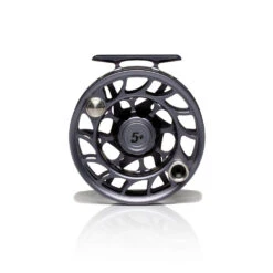 Hatch Iconic Fly Reel // 5 Plus -Perfect Fishing Shop Iconic5PlusReel GreyBlack LargeArbor Back