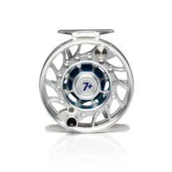 Hatch Iconic Fly Reel // 7 Plus -Perfect Fishing Shop Iconic7PlusReel ClearBlue MidArbor Back