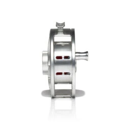 Hatch Iconic Fly Reel // 7 Plus -Perfect Fishing Shop Iconic7PlusReel ClearRed LargeArbor Side