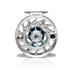 Hatch Iconic Fly Reel // 9 Plus -Perfect Fishing Shop Iconic9PlusReel ClearBlue MidArbor Back
