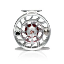 Hatch Iconic Fly Reel // 9 Plus -Perfect Fishing Shop Iconic9PlusReel ClearRed LargeArbor Back