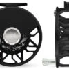 Abel Rove Fly Reel // Black -Perfect Fishing Shop abelrovereelblackplatinumdragpknoblatinumhandle
