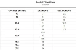 Grundens Sea Knit Boat Shoe -Perfect Fishing Shop grundensseaknitsizechart