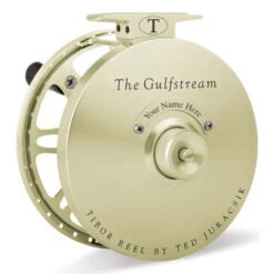 Tibor Gulfstream Reel 11/12/13 - Saltwater Reel -Perfect Fishing Shop tibor gulfstream fly reel.MAIN .Satin Gold.00