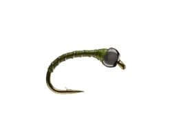RIO's Tungsten Zebra Midge -Perfect Fishing Shop zebraolive